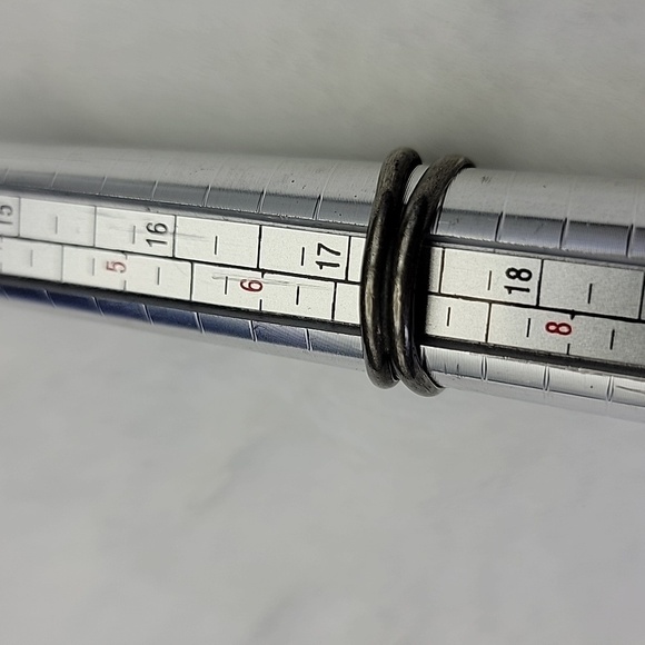 5g Vtg Native American Old Pawn Turquoise And Sterling Silver Size 7 Ladies Ring - Picture 4 of 16